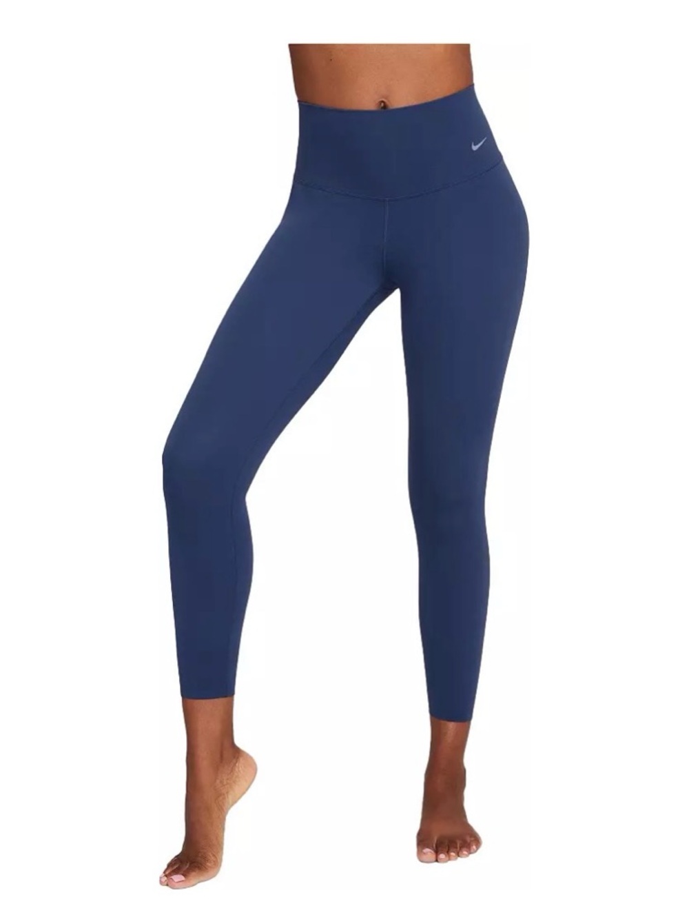 Nike Women's Navy Zenvy Gentle-Support High-Waisted 7/8 Leggings Size XL
